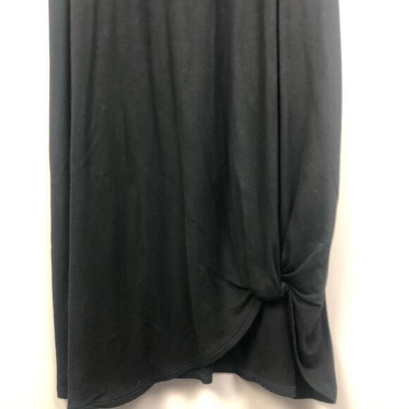 A. OK COEVOLUTION | Knot Front Midi Black Dress L - Picture 3 of 8